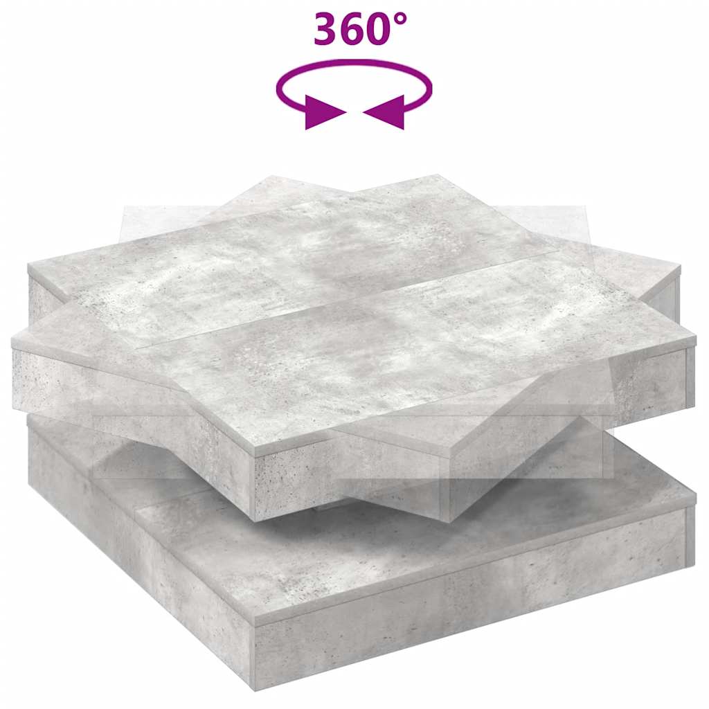 vidaXL Coffee table 360-degree rotating 90x90x34.5 cm white