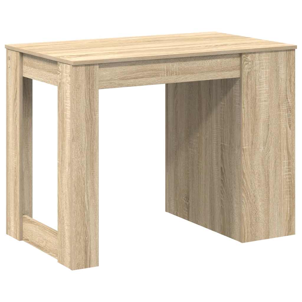 vidaXL Bureau met lade en plank 102x62x77,5 cm bewerkt hout wit