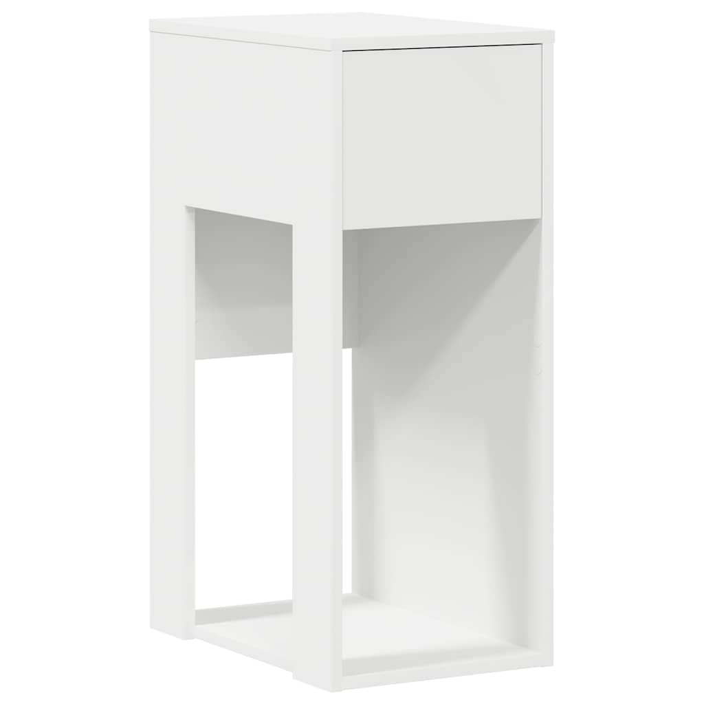 vidaXL Computertorenstandaard met lade 30x44x74 cm wit