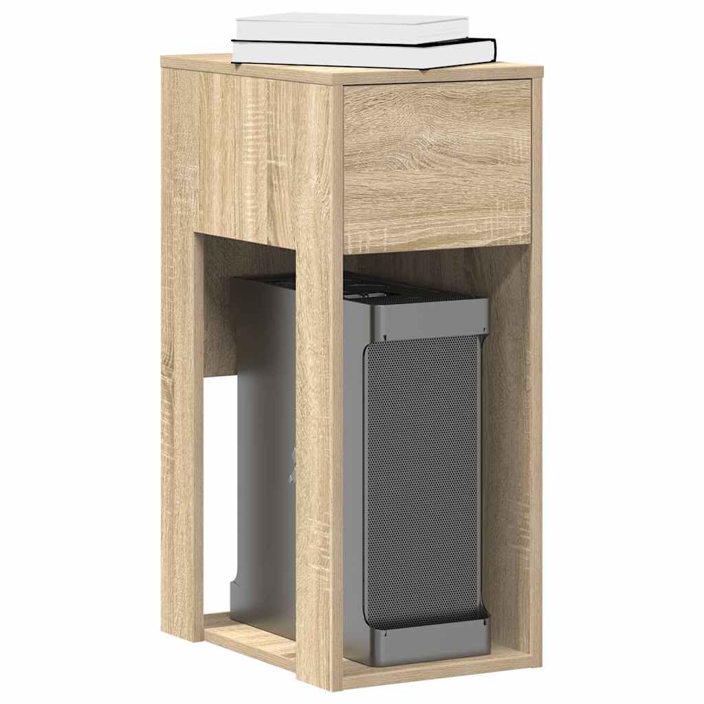 vidaXL Computertorenstandaard met lade 30x44x74 cm wit