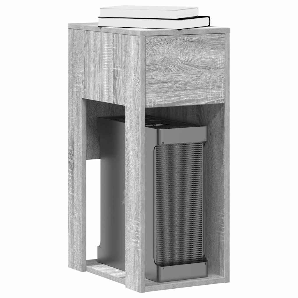 vidaXL Computertorenstandaard met lade 30x44x74 cm wit