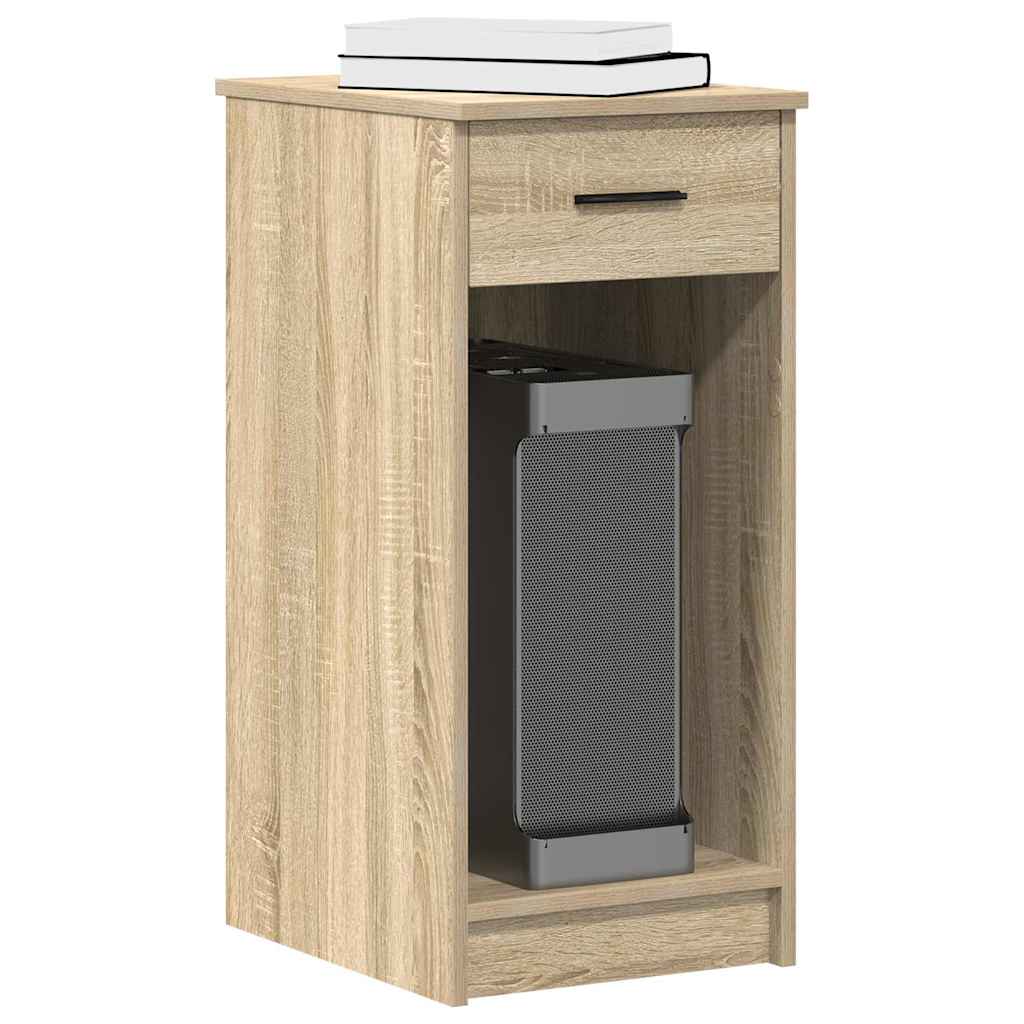vidaXL Computertorenstandaard met lade 35x45x77 cm wit
