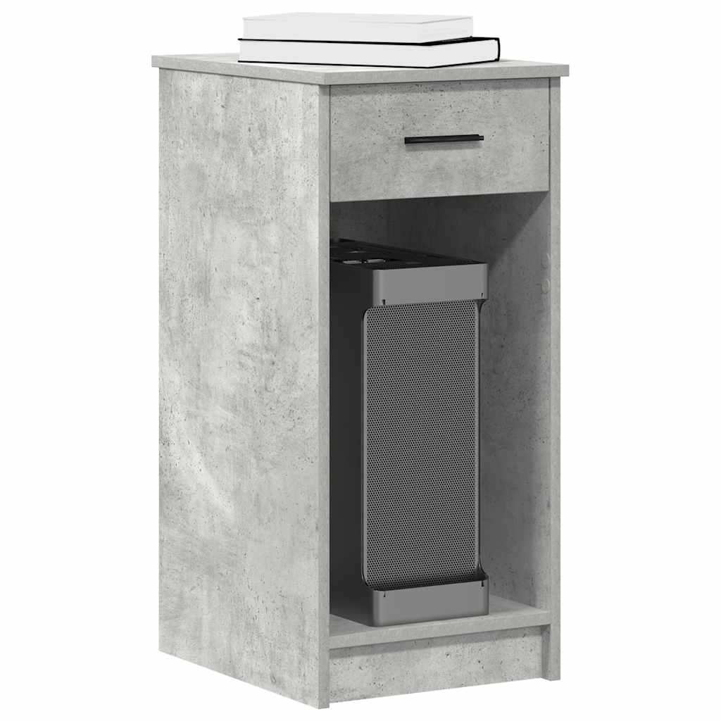 vidaXL Computertorenstandaard met lade 35x45x77 cm wit