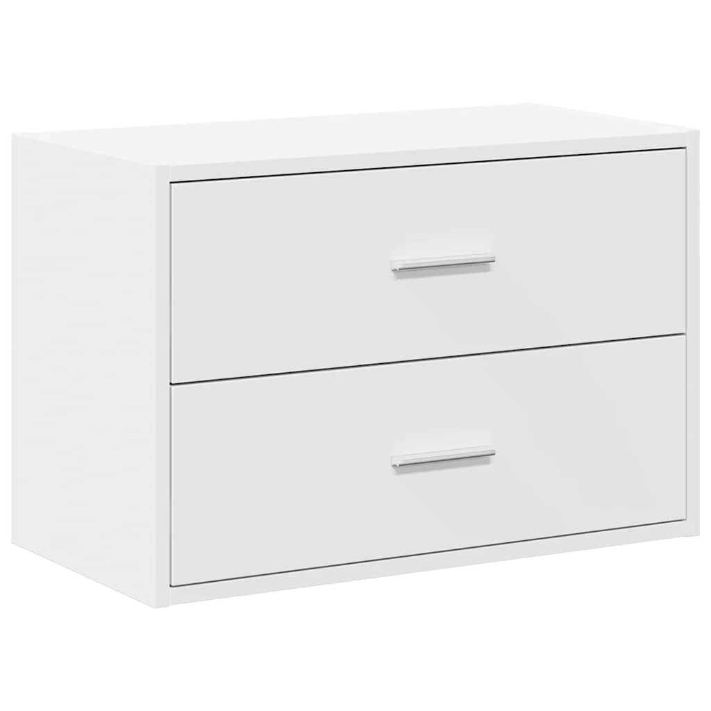 vidaXL Kast met 2 lades 60x31x40 cm bewerkt hout wit