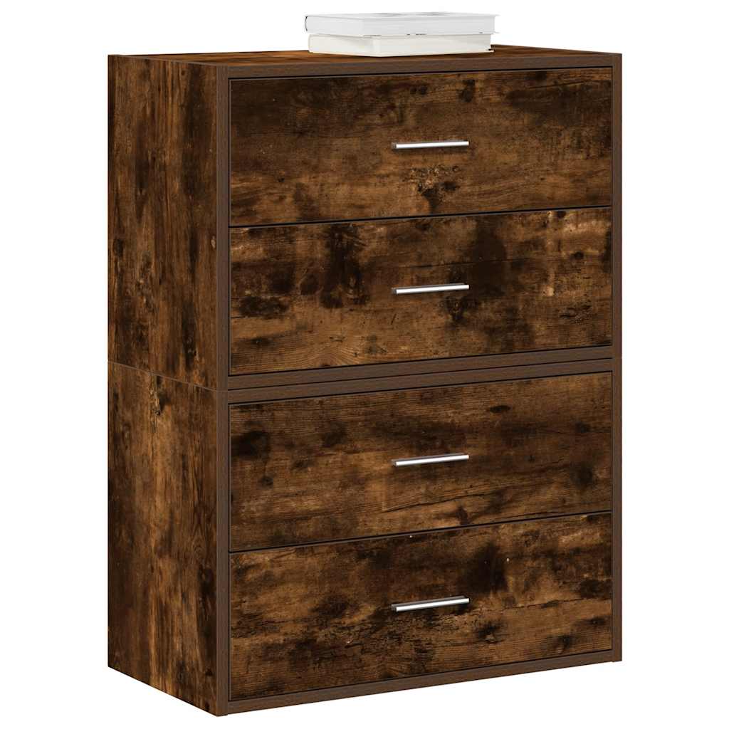 vidaXL Kast met 2 lades 60x31x40 cm bewerkt hout wit