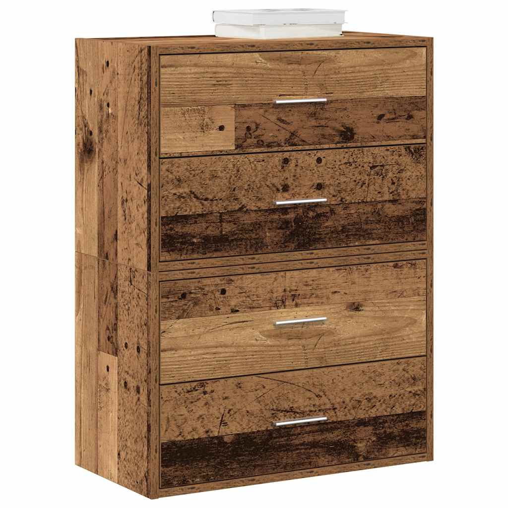 vidaXL Kast met 2 lades 60x31x40 cm bewerkt hout wit