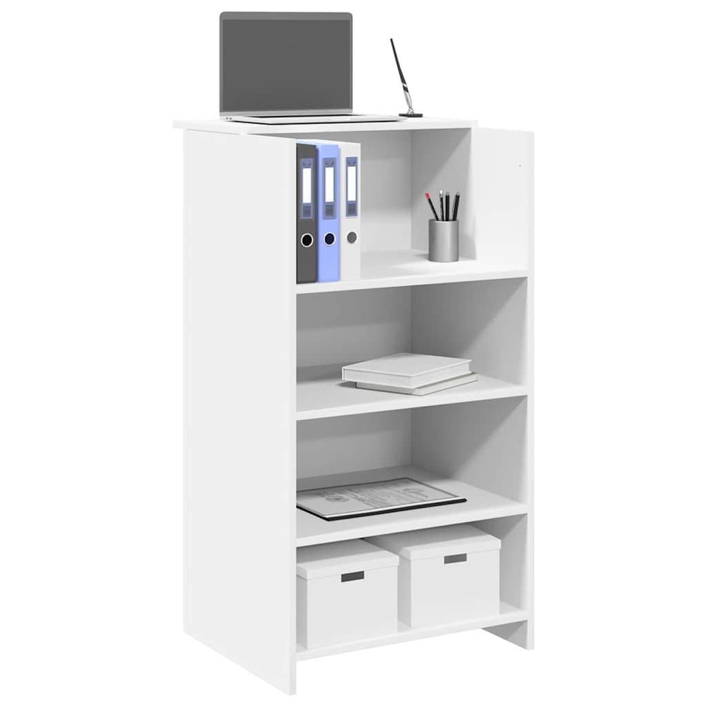 vidaXL Reception Desk White 100x50x103.5 cm Engineered Wood