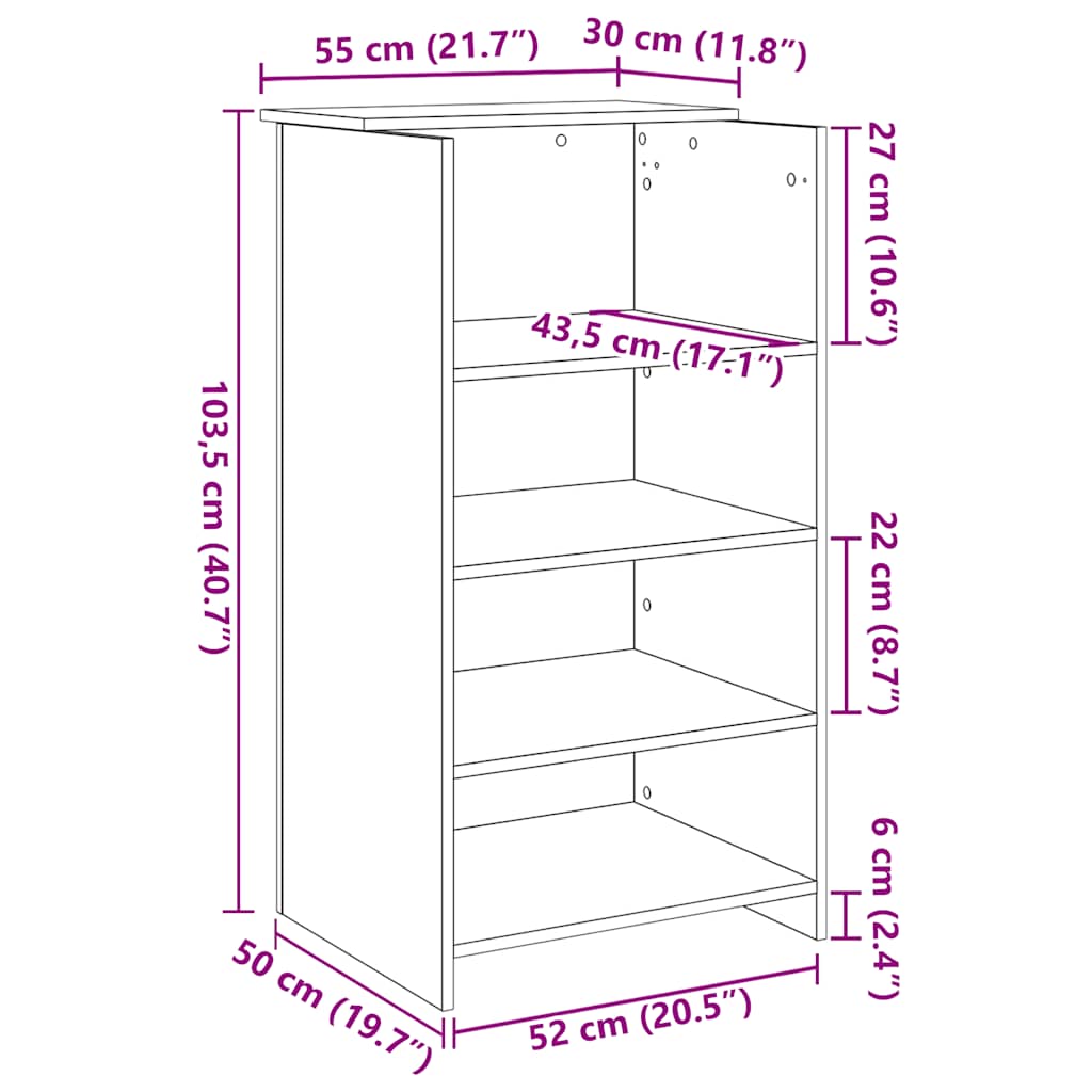 vidaXL Reception Desk White 100x50x103.5 cm Engineered Wood