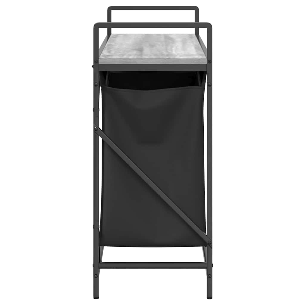 vidaXL Wasmand 2 vakken met plank grijs sonoma eiken