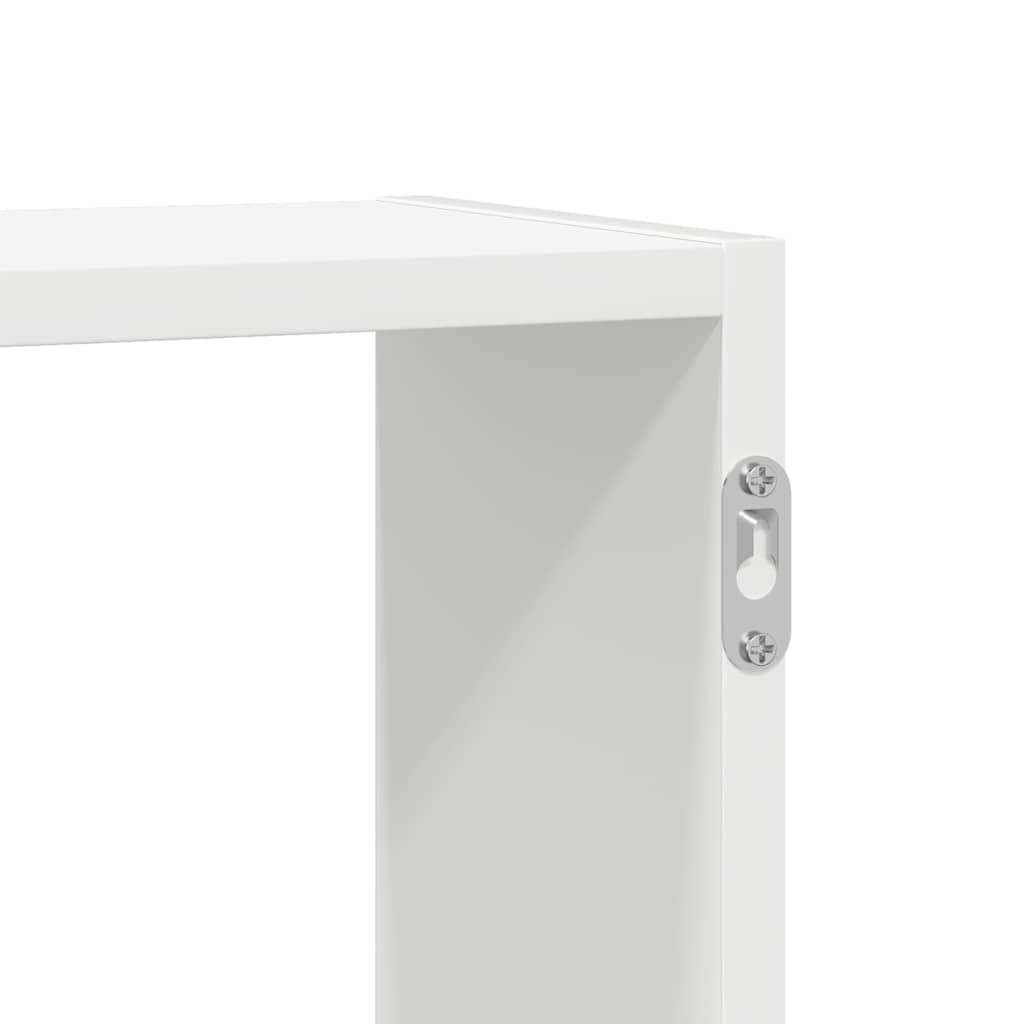 vidaXL Wall Shelf Cube 5 Compartments Engineered Wood White