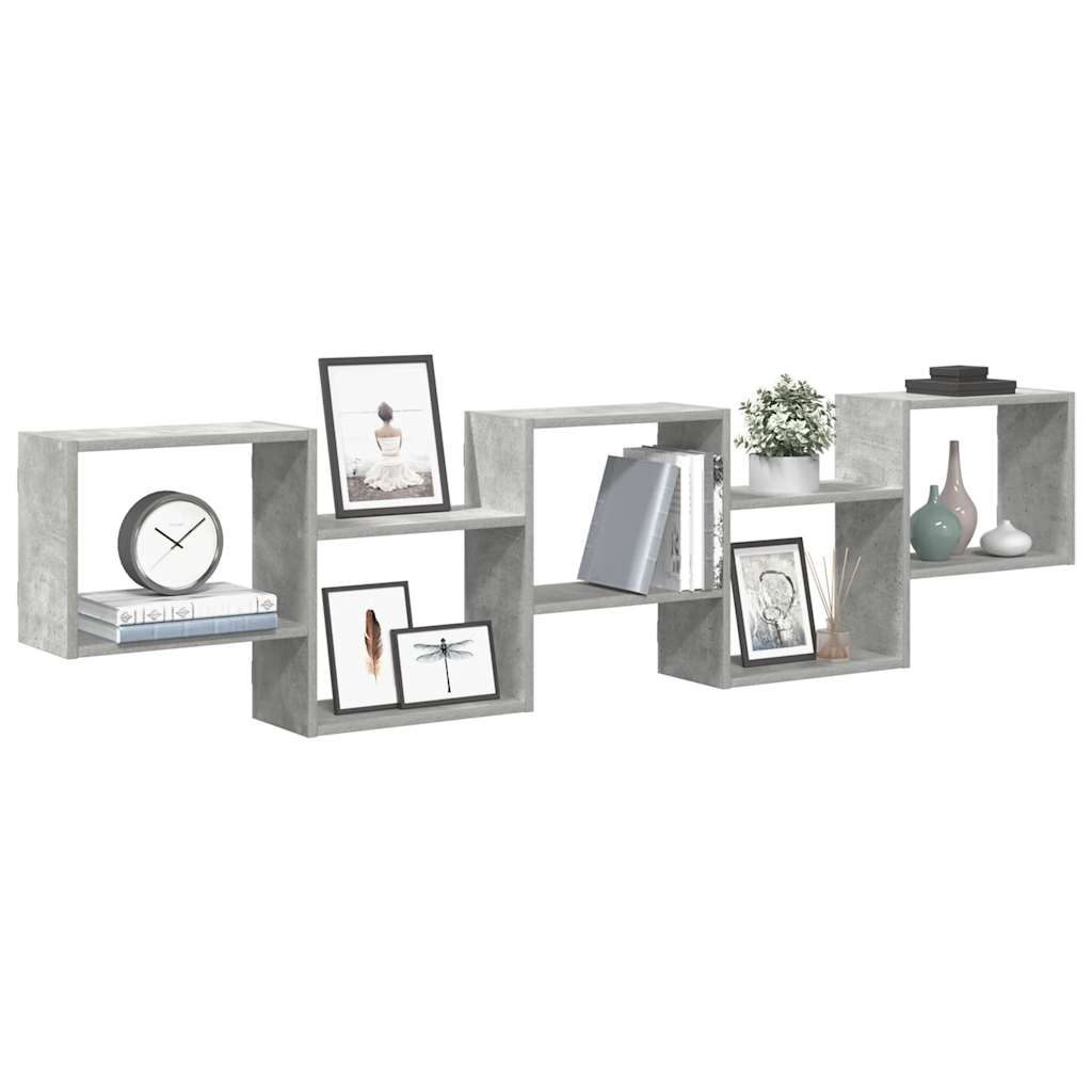 vidaXL Wall Shelf Cube 5 Compartments Engineered Wood White