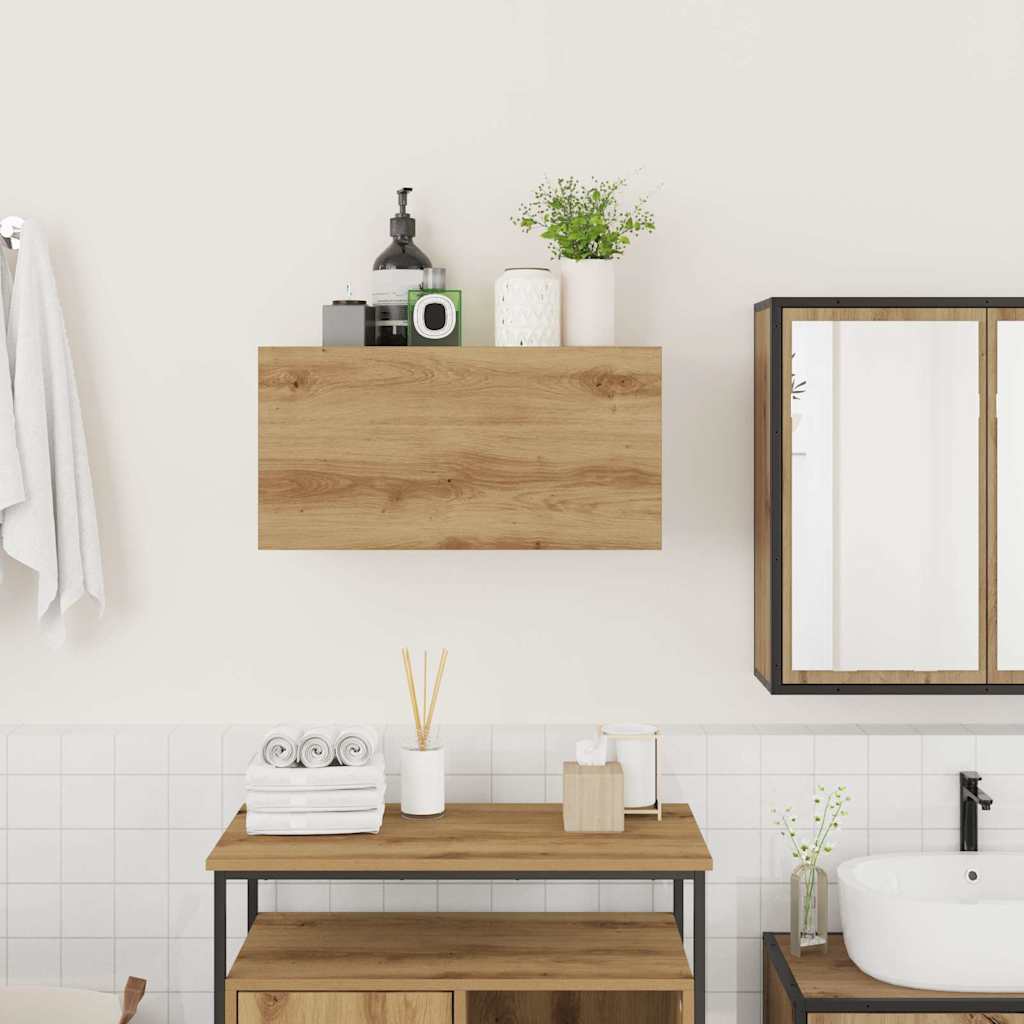 vidaXL Bathroom Wall Cabinet 60x25x30 cm Engineered Wood White