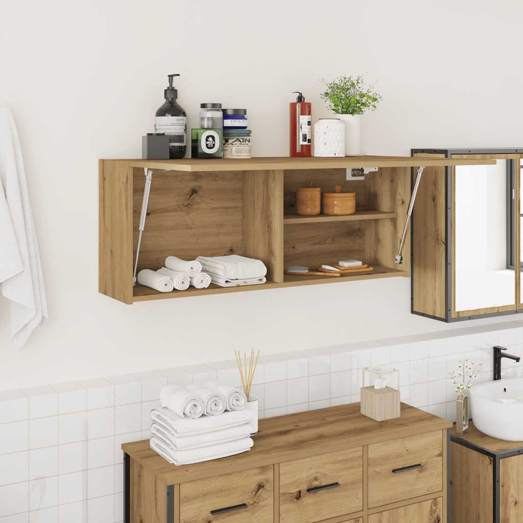 vidaXL Bathroom Wall Cabinet 60x25x30 cm Engineered Wood White