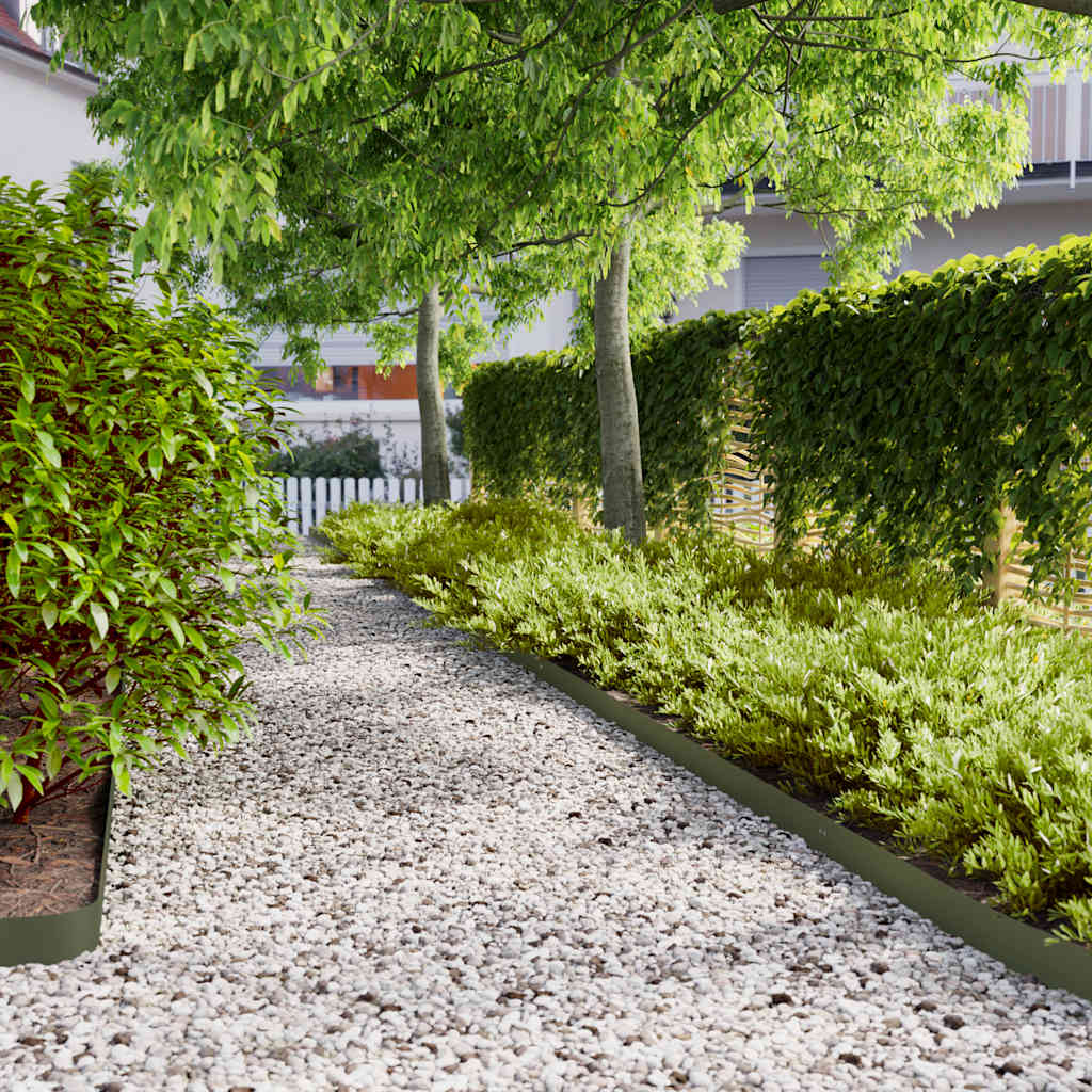vidaXL Gazonranden 10 stuks 10x103 cm flexibel cortenstaal