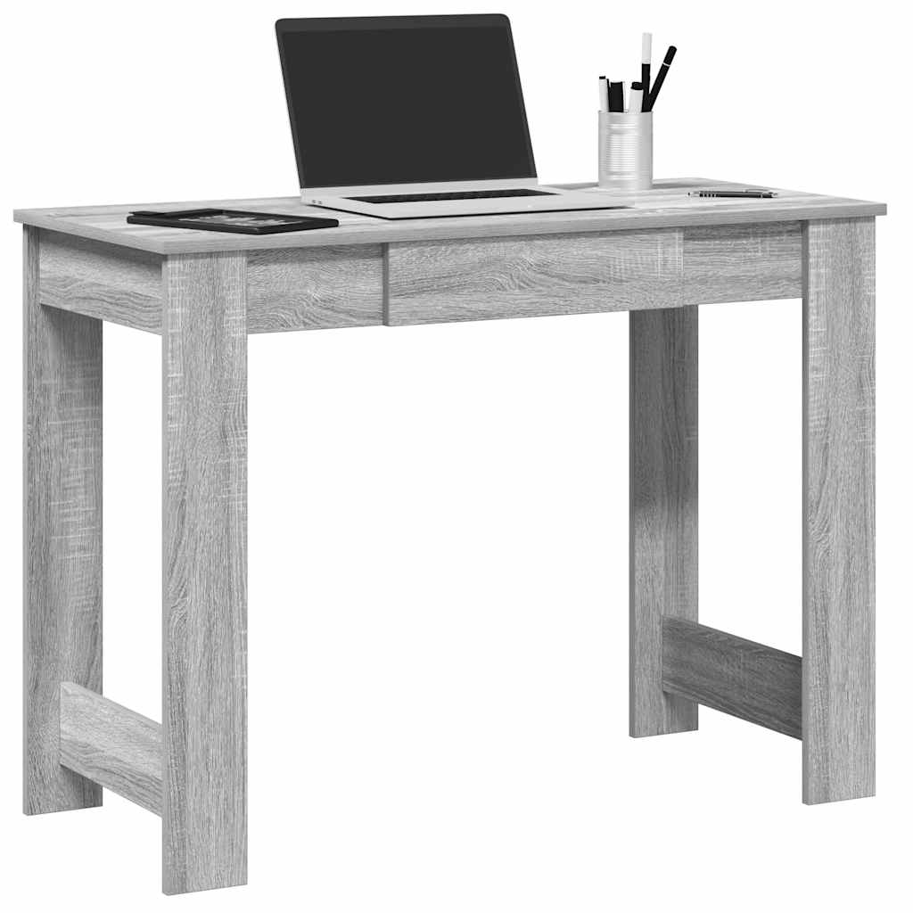 vidaXL Bureau 100x45x75 cm bewerkt hout wit