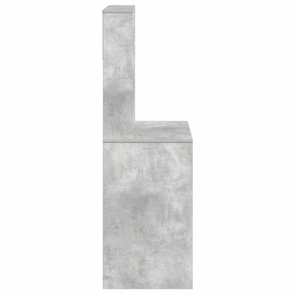 vidaXL Bureau met schappen 100x45x140 cm bewerkt hout wit