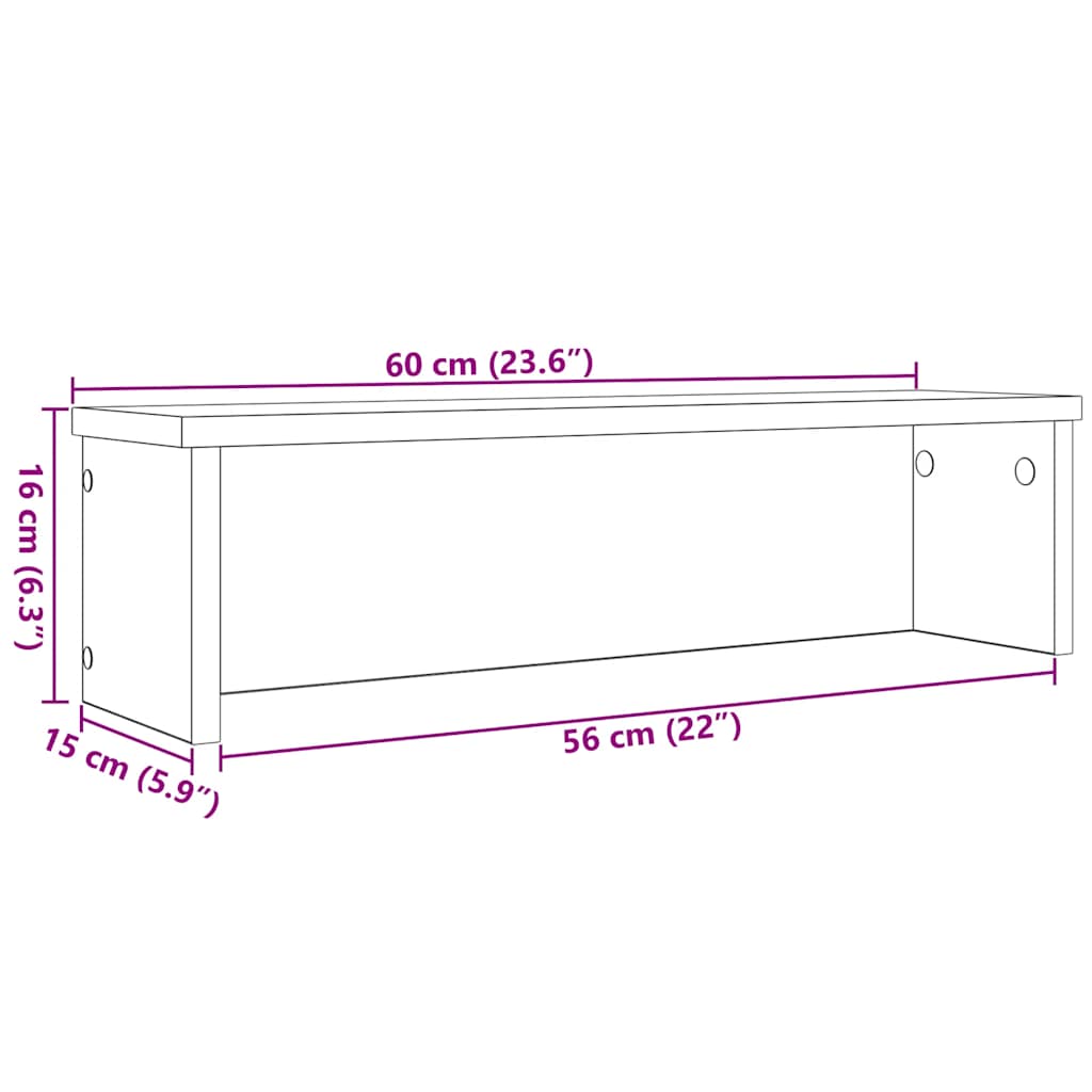 vidaXL Keukenrek stapelbaar 50x15x16 cm bewerkt hout wit