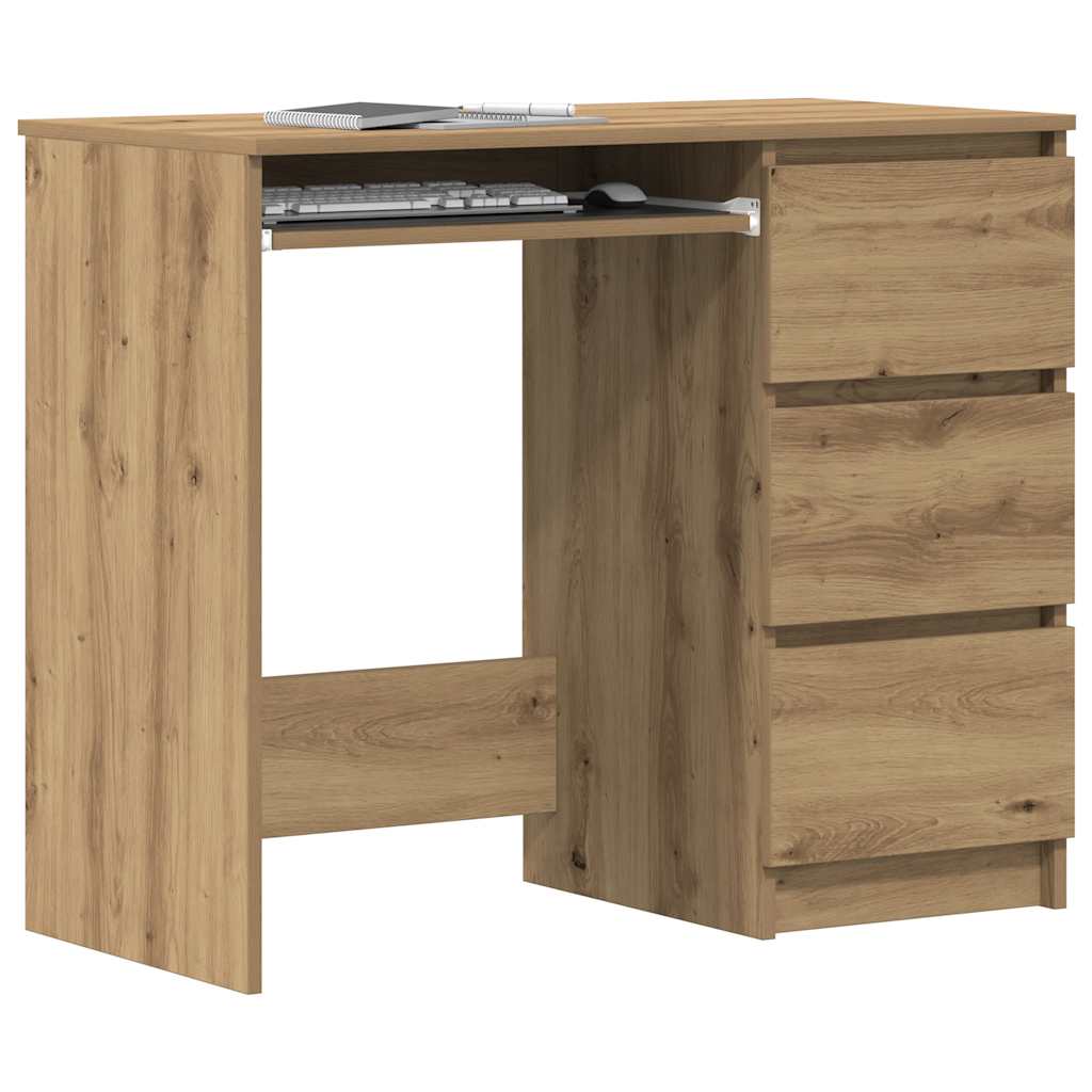 vidaXL Bureau 90x45x76 cm bewerkt hout wit