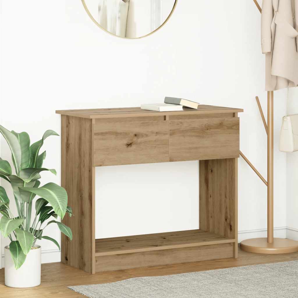 vidaXL Wandtafel met lades 85,5x38,5x74,5 cm wit