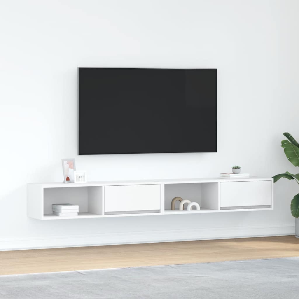 vidaXL Tv-meubel 60x31x25,5 cm bewerkt hout wit
