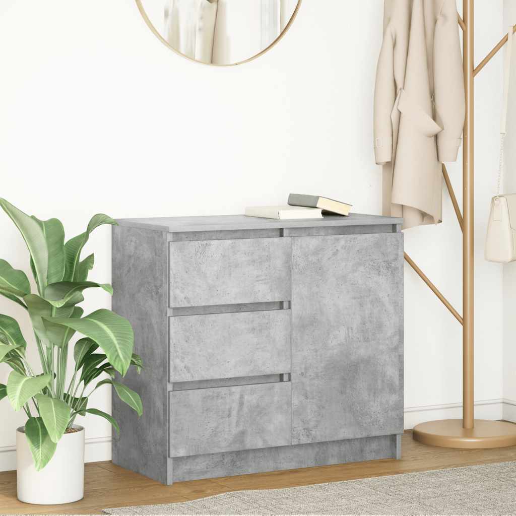 vidaXL Dressoir met lade 71x35x65 cm spaanplaat wit