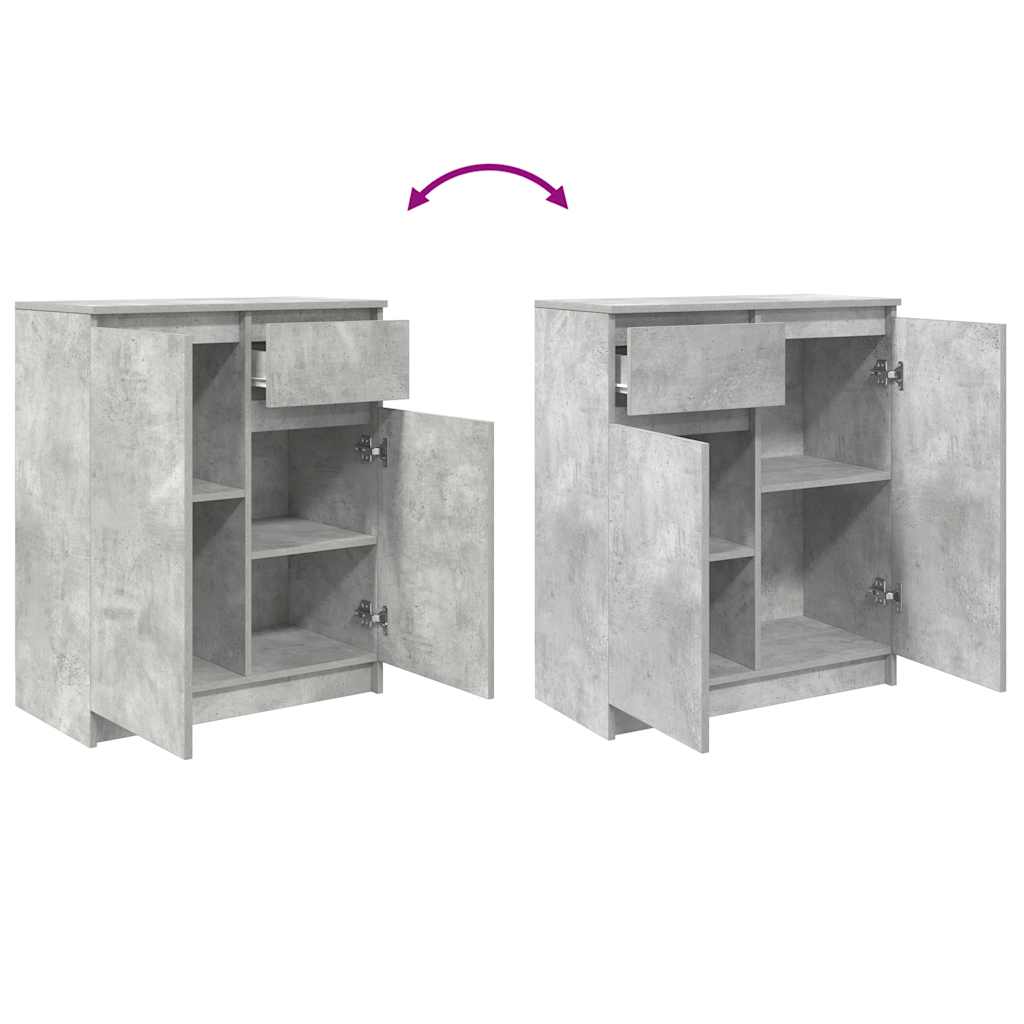 vidaXL Dressoir met lade 71x35x84 cm spaanplaat wit