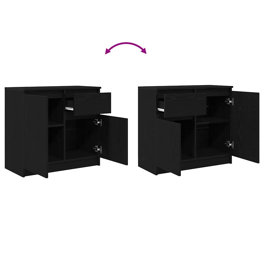 vidaXL Dressoir met lade 71x35x65 cm spaanplaat wit