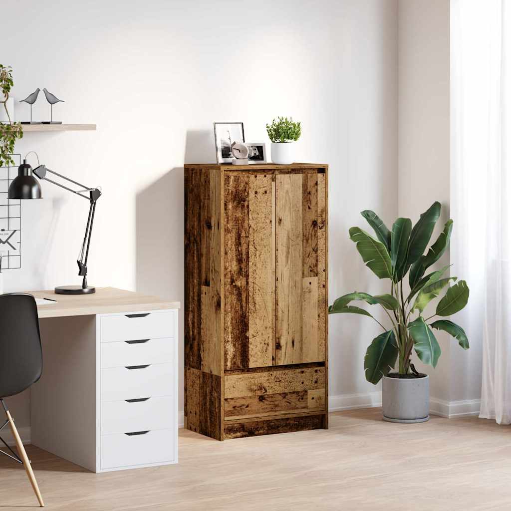 vidaXL Kast met lade 55,5x34x119,5 cm spaanplaat wit