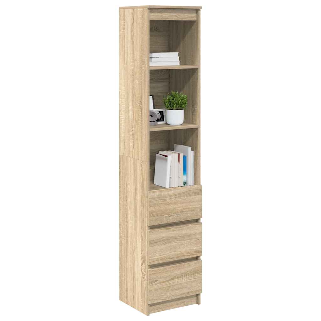 vidaXL Hoge kast 37,5x35x180 cm spaanplaat wit