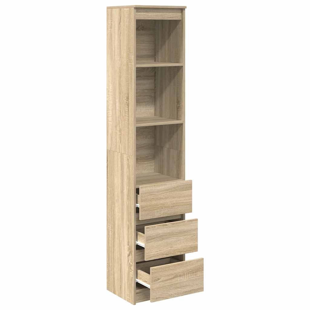 vidaXL Hoge kast 37,5x35x180 cm spaanplaat wit