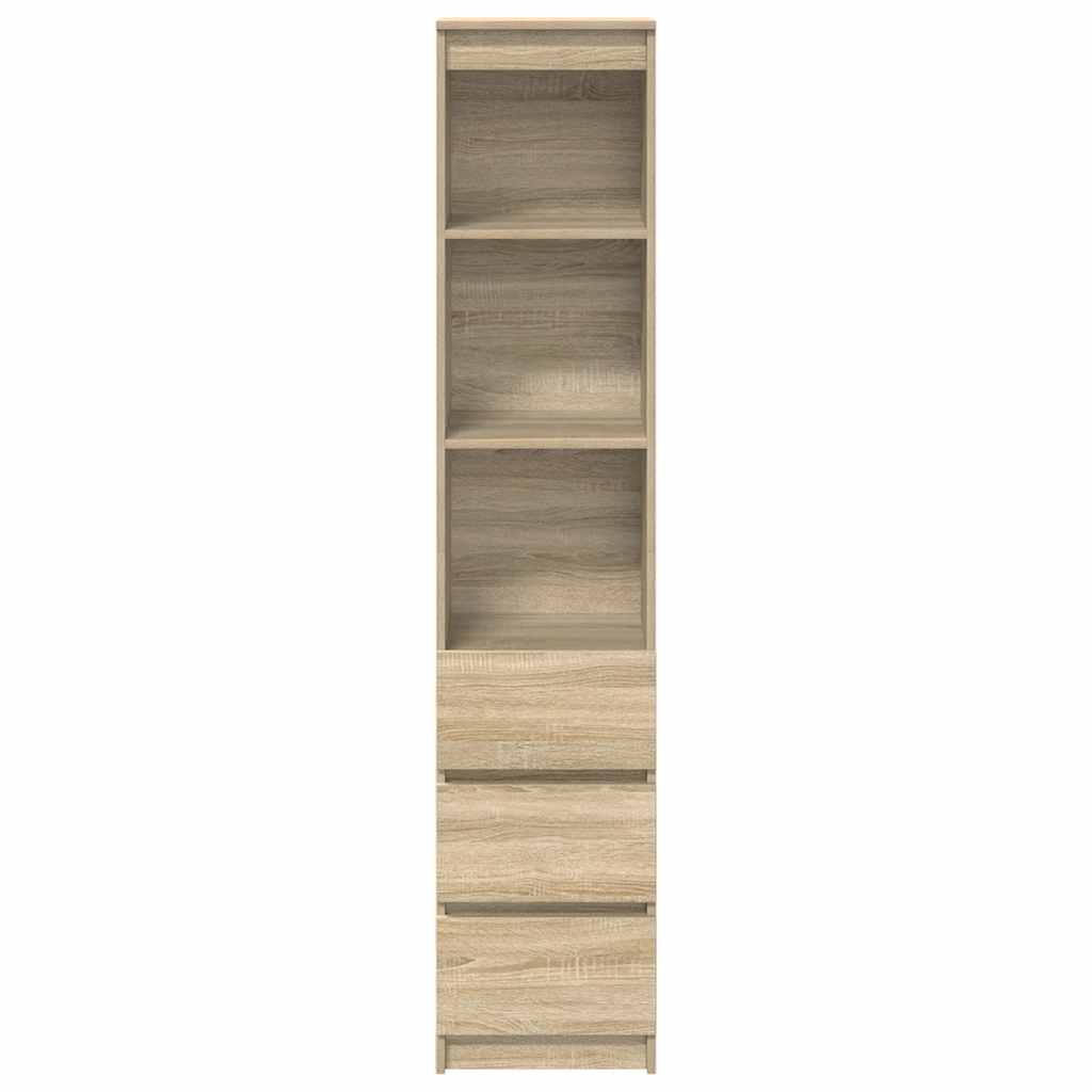 vidaXL Hoge kast 37,5x35x180 cm spaanplaat wit