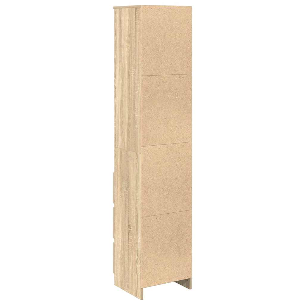 vidaXL Hoge kast 37,5x35x180 cm spaanplaat wit