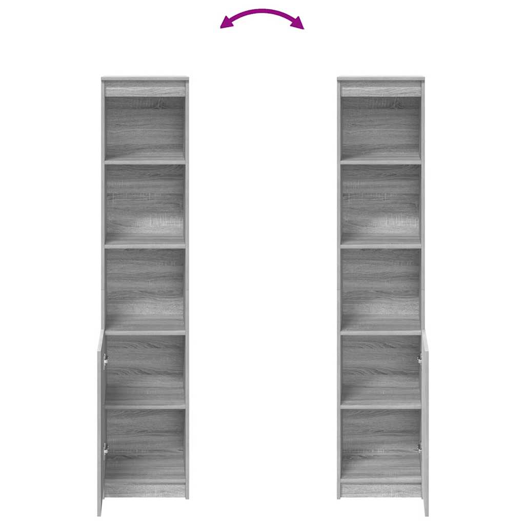 vidaXL Highboard 50x35x180 cm spaanplaat wit