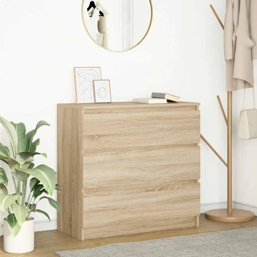 vidaXL Dressoir 80x35x76 cm spaanplaat wit
