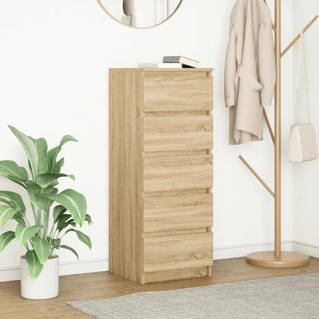 vidaXL Dressoir met lades 37,5x35x99 cm spaanplaat wit