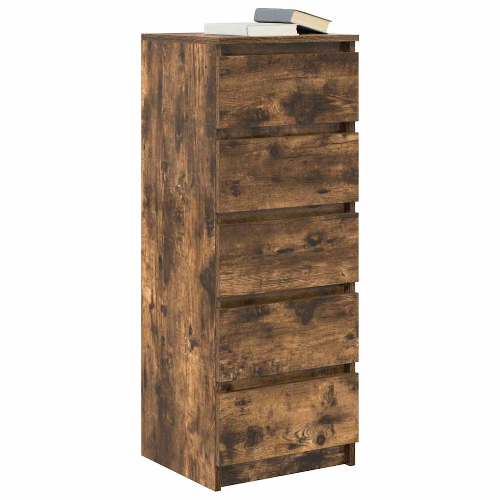 vidaXL Dressoir met lades 37,5x35x99 cm spaanplaat wit