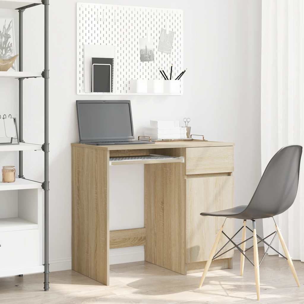 vidaXL Bureau 86x49x76 cm spaanplaat wit