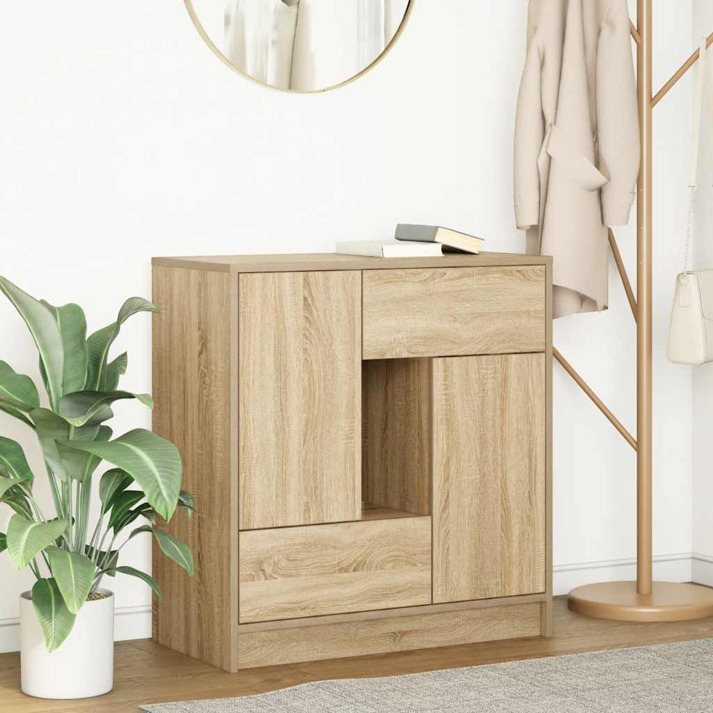 vidaXL Dressoir met lades en deuren 70,5x34x74,5 cm wit