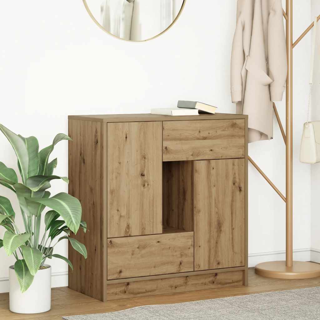 vidaXL Dressoir met lades en deuren 70,5x34x74,5 cm wit