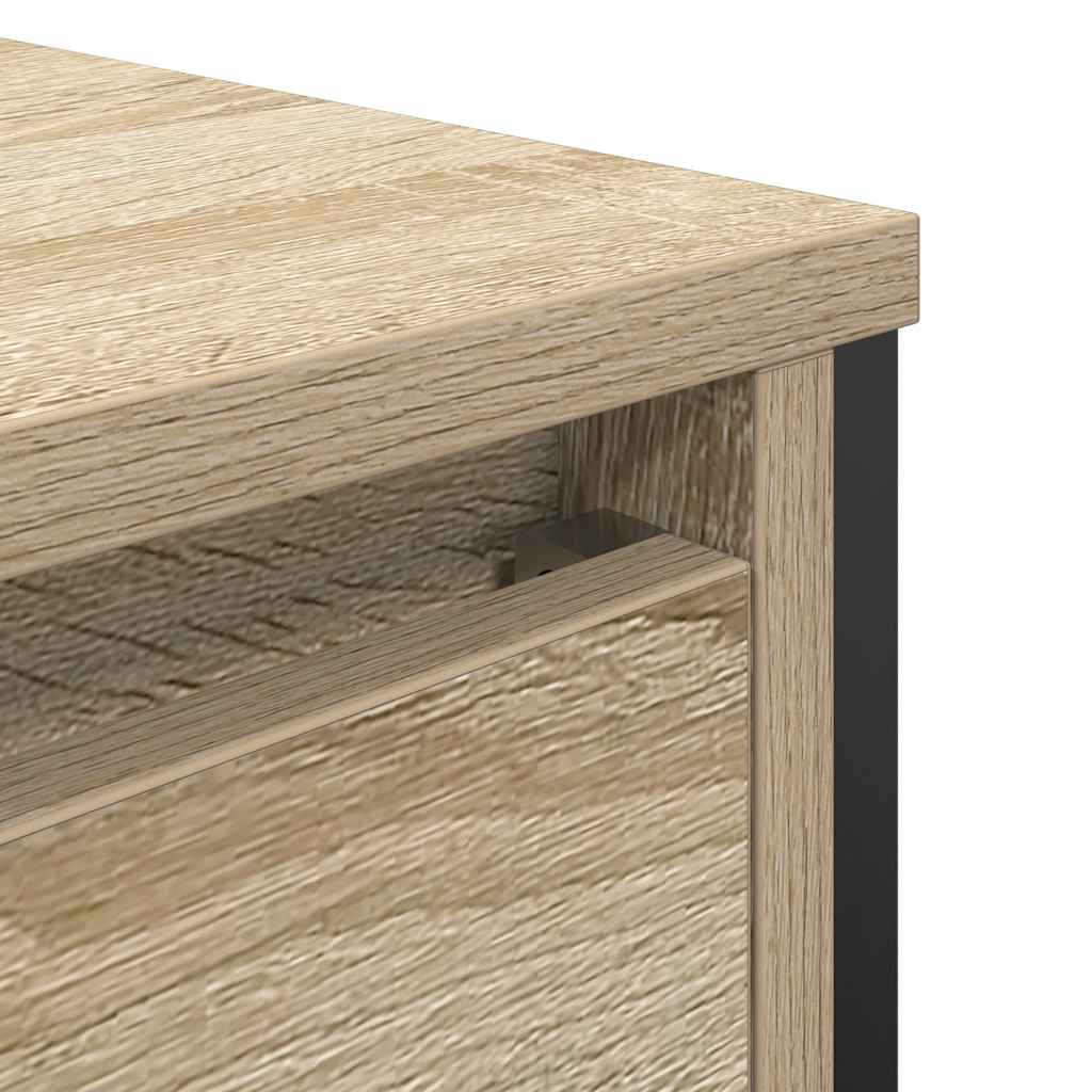 vidaXL Badkamerkast met lades 60x34,5x60 cm zwart eikenkleurig