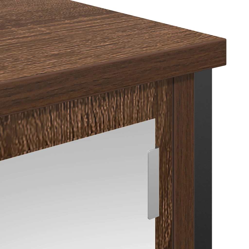 vidaXL Badkamerwandkast met spiegel 50x21x60 cm eikenkleurig