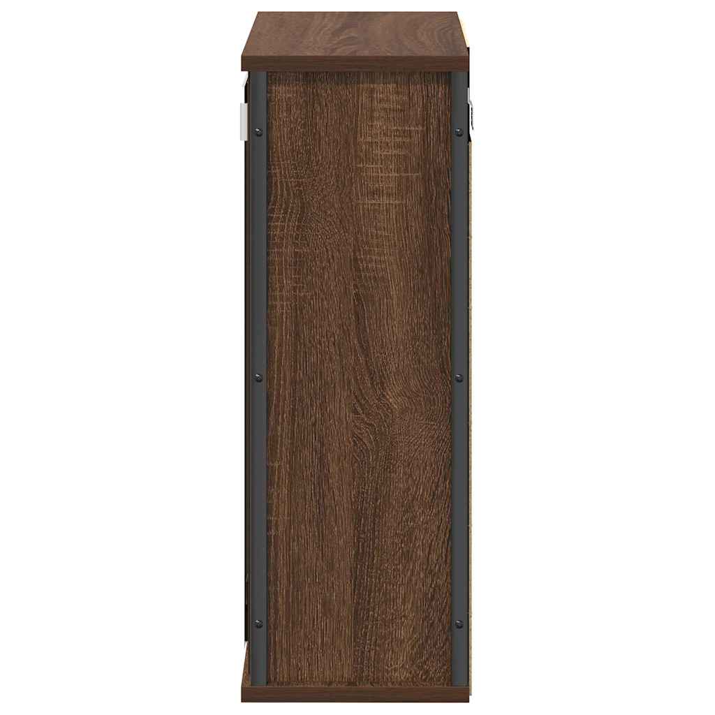 vidaXL Badkamerwandkast met spiegel 50x21x60 cm eikenkleurig