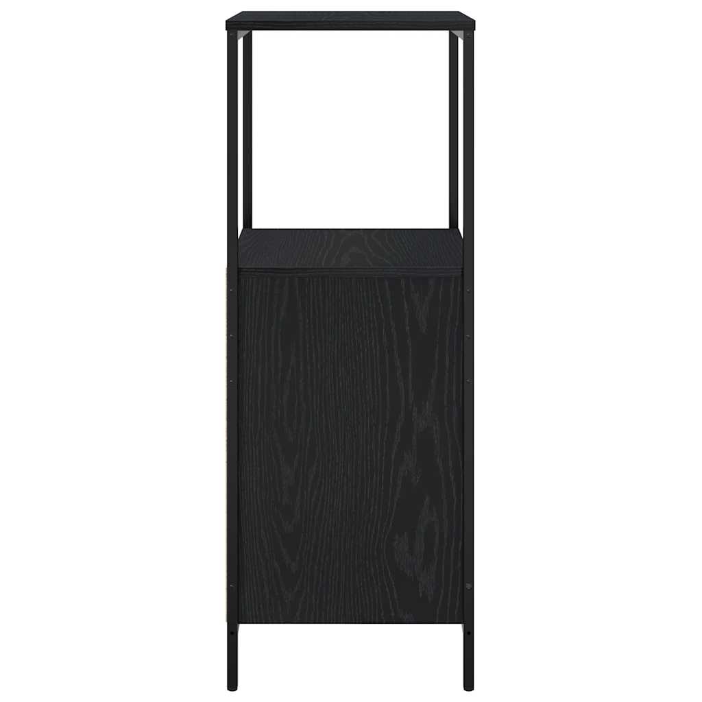 vidaXL Badkamermeubel met planken 36x35x95 cm zwart eikenkleurig