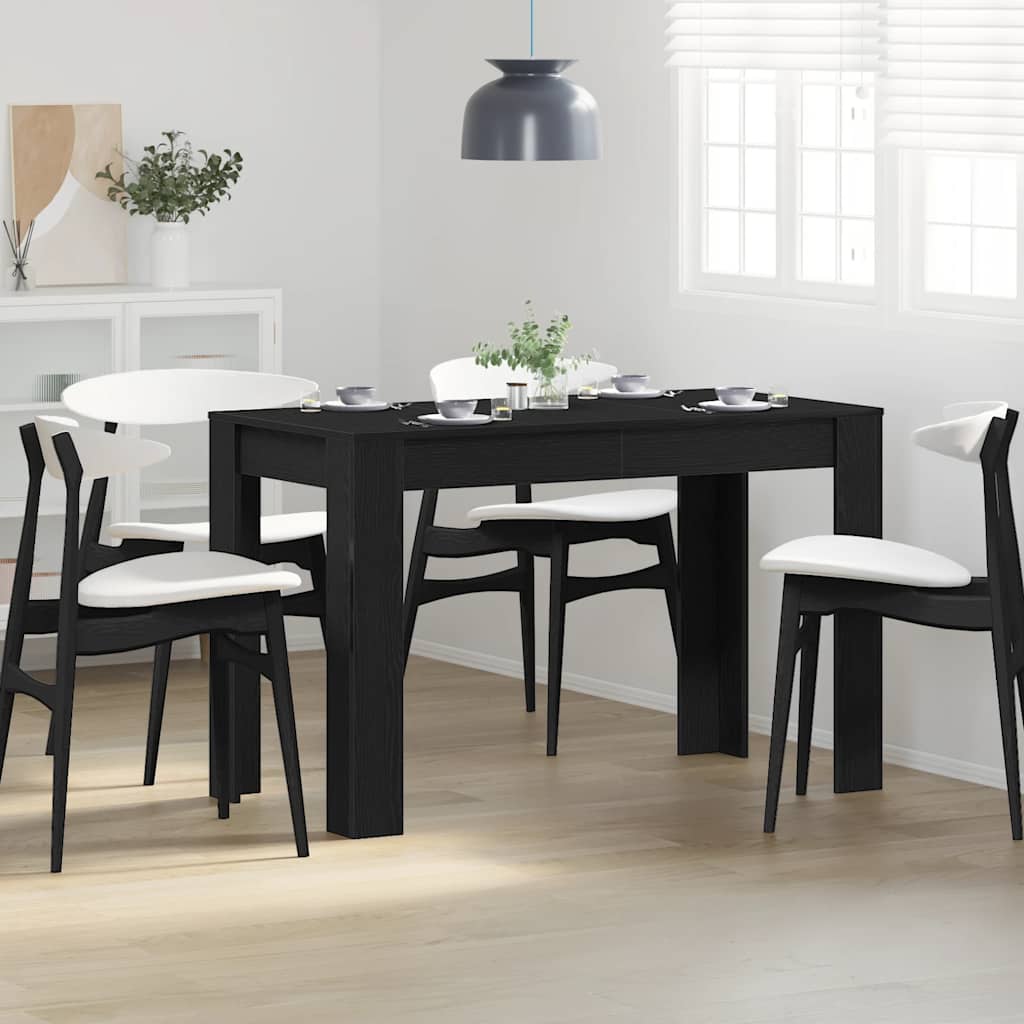 vidaXL Eettafel 120x60x76 cm bewerkt hout wit