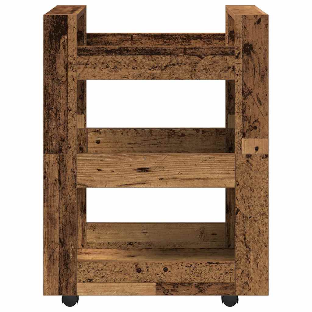 vidaXL Keukentrolley 60x45x80 cm bewerkt hout wit