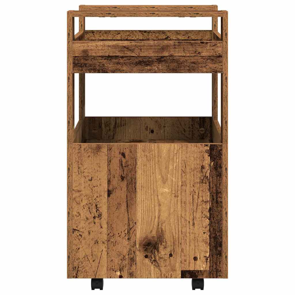 vidaXL Keukentrolley 60x45x80 cm bewerkt hout wit