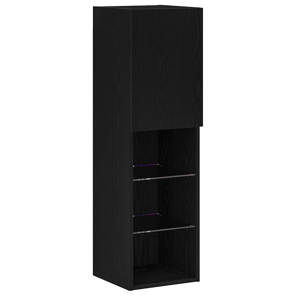 vidaXL TV Cabinets 2 pcs with LED lighting 30.5x30x60 cm white