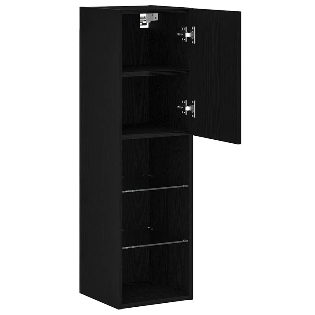 vidaXL TV Cabinets 2 pcs with LED lighting 30.5x30x60 cm white