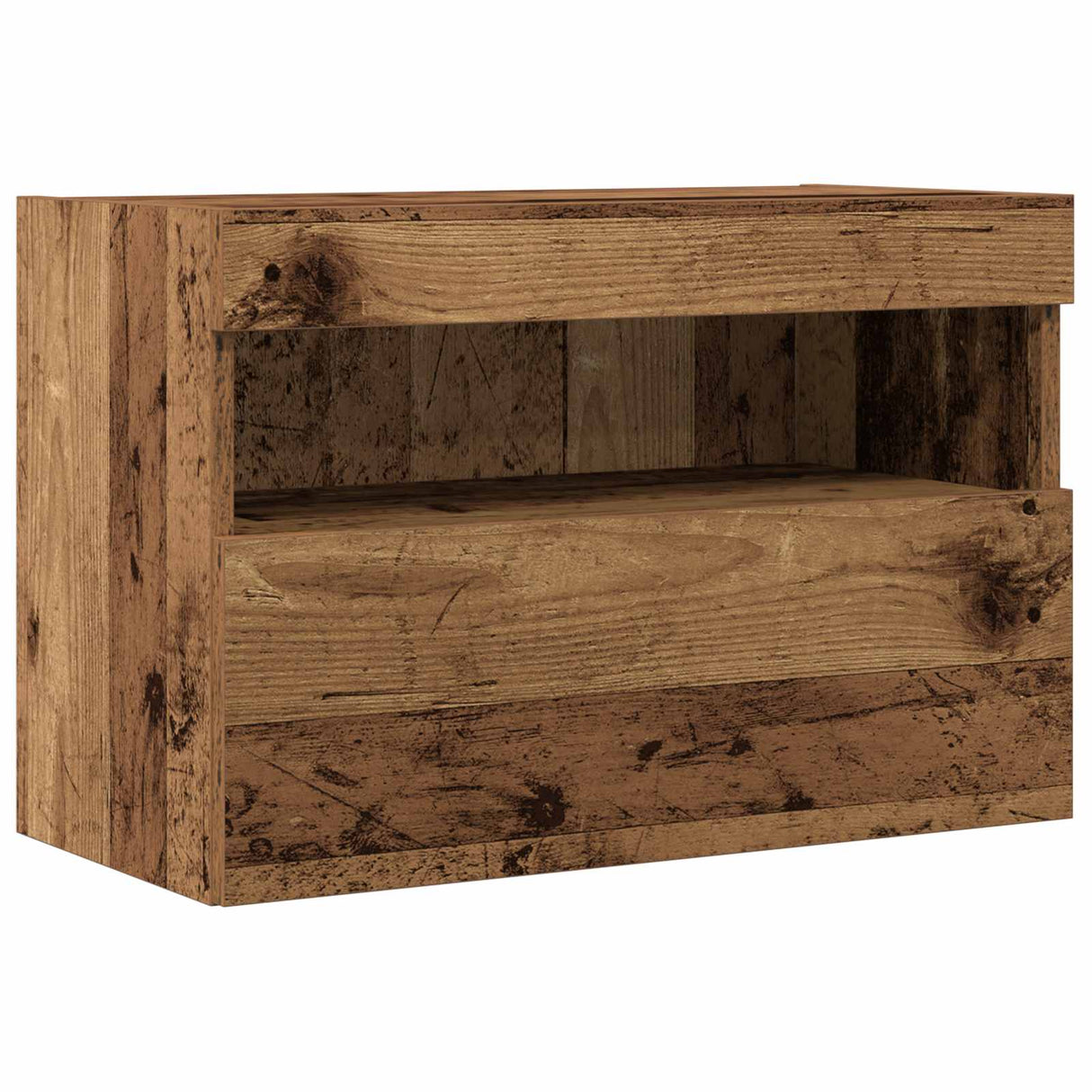 vidaXL Tv-wandmeubel met LED-verlichting 40x30x40 cm bruin eikenkleur