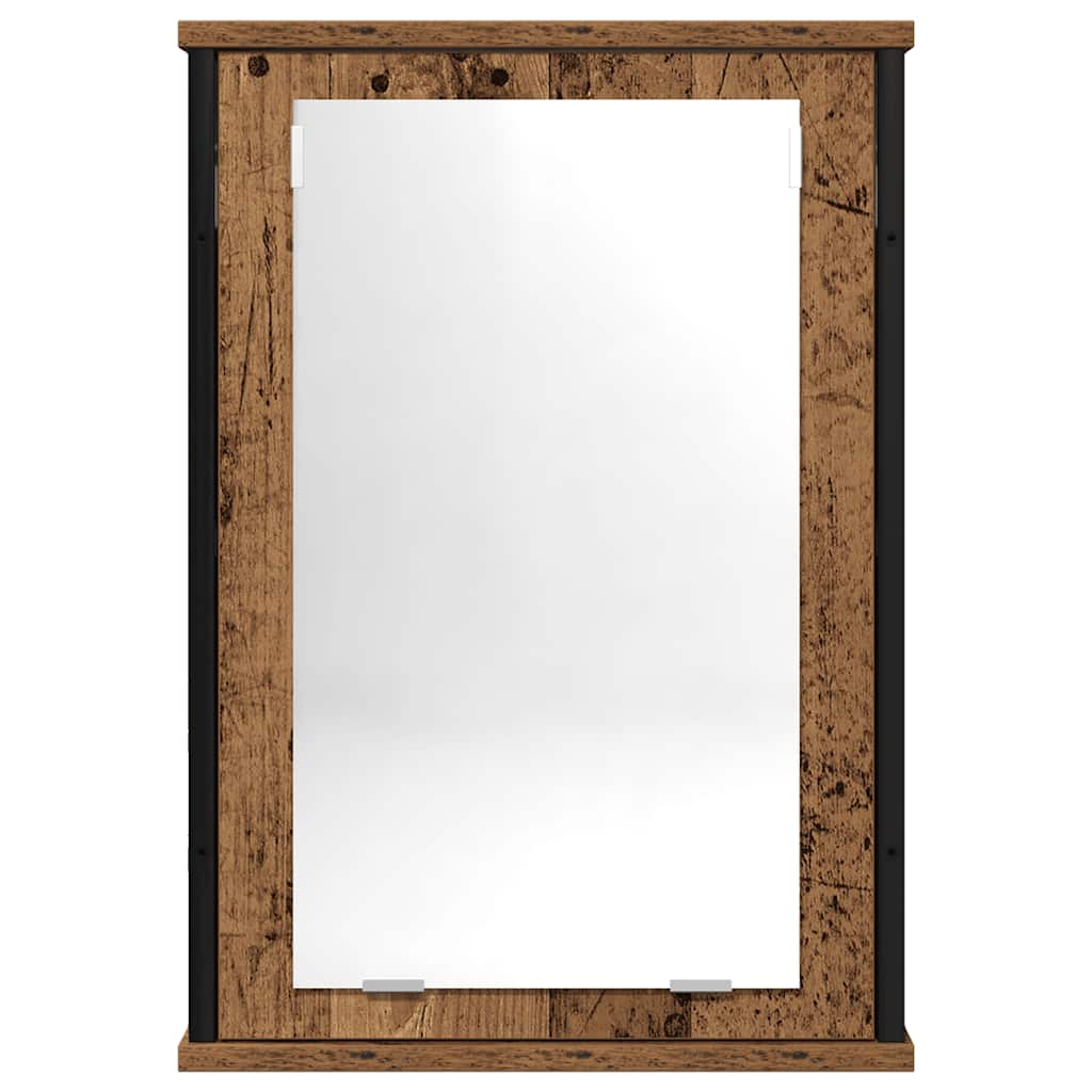 vidaXL Badkamerspiegelkast 42x12x60 cm bewerkt hout zwart
